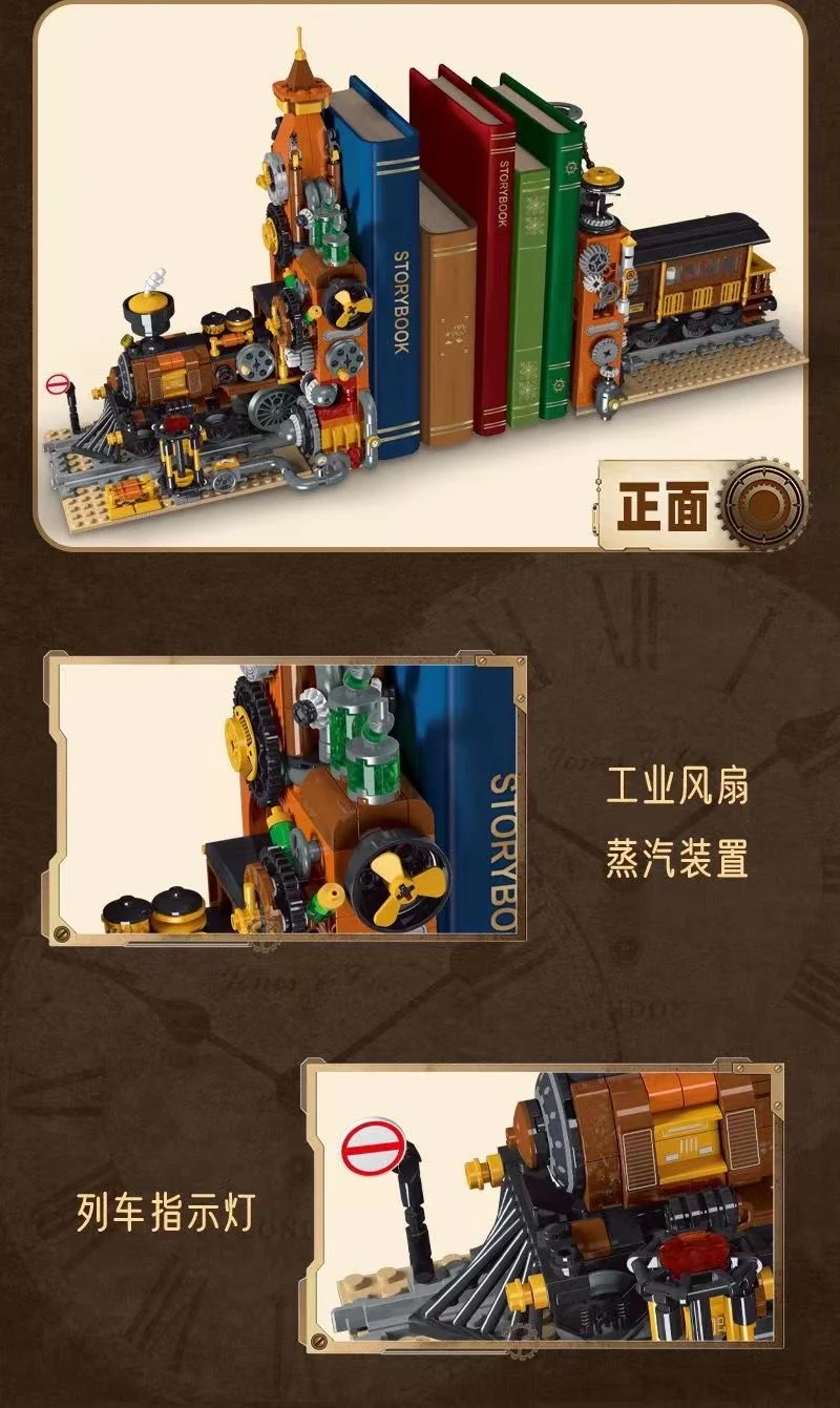 Mork 028005 Steampunk Train Bookend - YWOBB