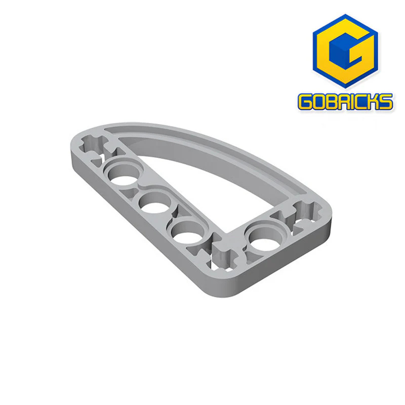 GOBRICKS GDS-970 Liftarm 3 x 5 L-Shape with Quarter Ellipse Thin - YWOBB