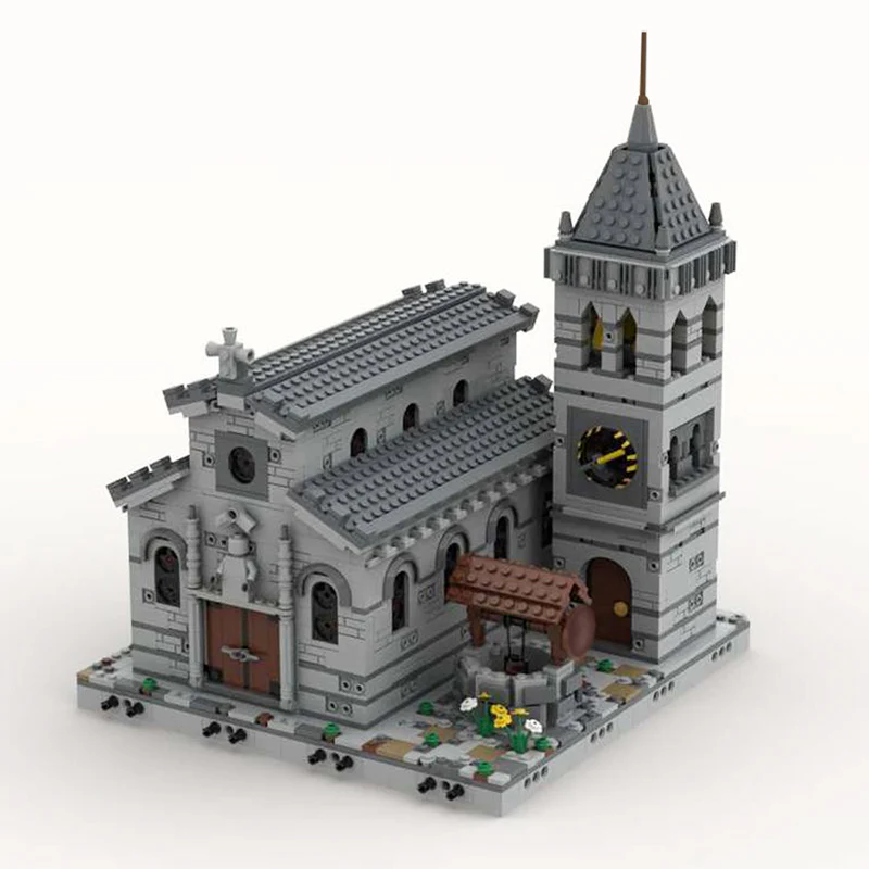 GOBRICKS MOC 33985 Medieval Church - modular - YWOBB