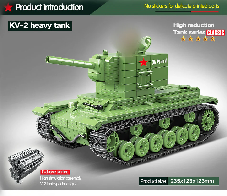 QuanGuan 100071 Soviet KV-2 Heavy Tank - YWOBB