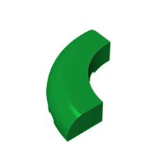 GOBRICKS GDS-1275 Round Corner 5 x 5 x 1 without Studs - YWOBB