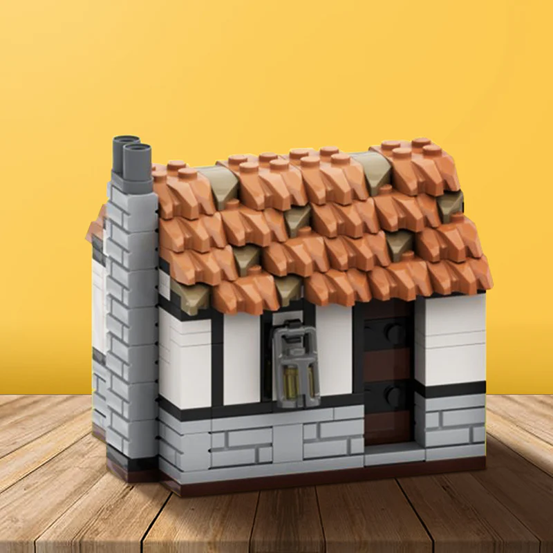 GOBRICKS MOC 139130 Medieval Small House Compatible with Lion Knight Castle - YWOBB