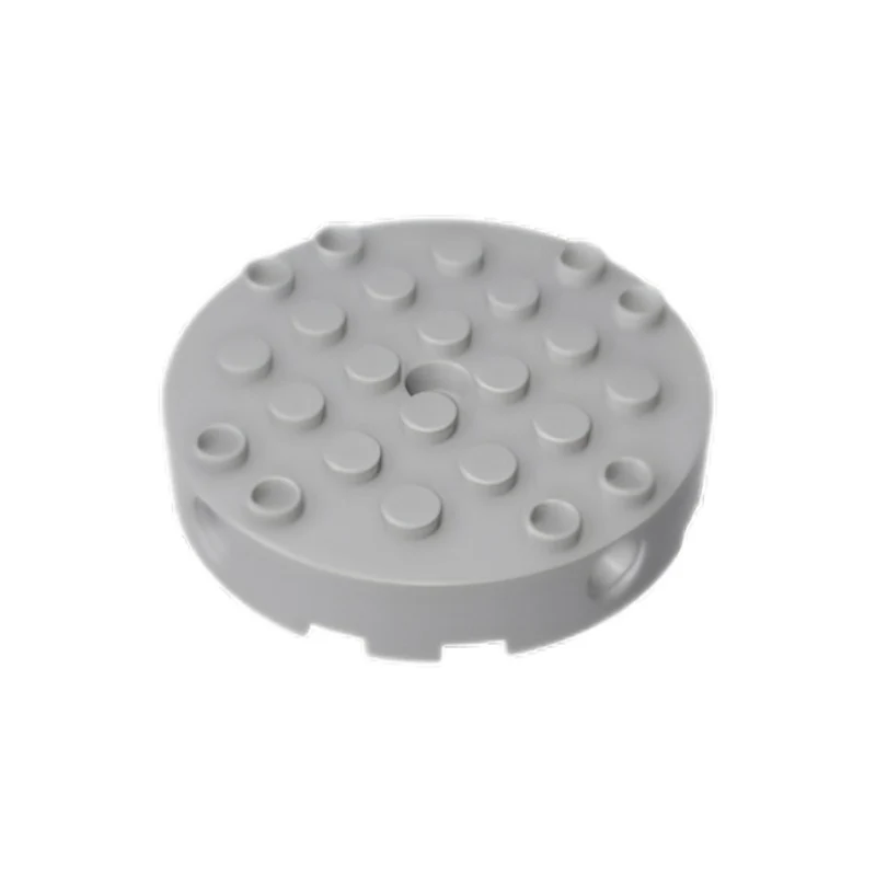 GOBRICKS GDS-90231 Brick Round 6 x 6 with 4 Side Pin Holes and Center Hole - YWOBB