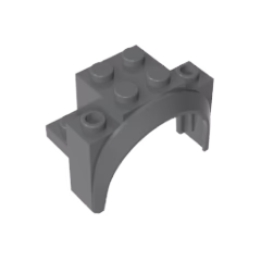 GOBRICKS GDS-2021 Vehicle Mudguard 4 x 2 1/2 x 2 1/3 with Arch Round - YWOBB