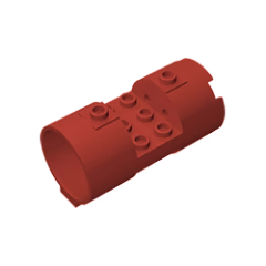 GOBRICKS GDS-M097 Cylinder 3 x 6 x 2 2/3 Horizontal - Round Connections Between Interior Studs - YWOBB