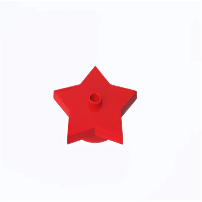 GOBRICKS GDS-90072 Plate Round 4 x 4 x 2/3 with Star and Open Stud - YWOBB