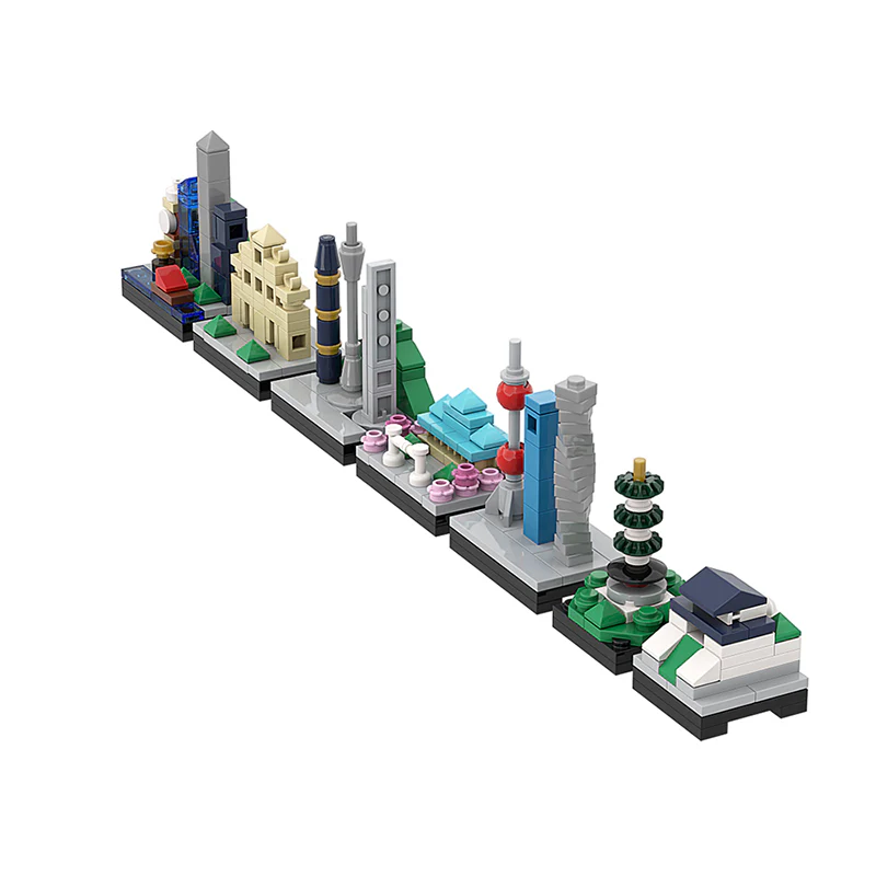 GOBRICKS MOC A0162Y02 China Skyline B - YWOBB