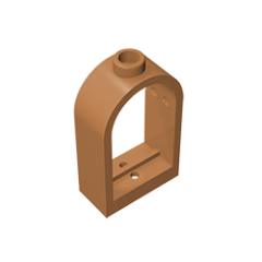 GOBRICKS GDS-872 Window 1 x 2 x 2 2/3 with Rounded Top - YWOBB