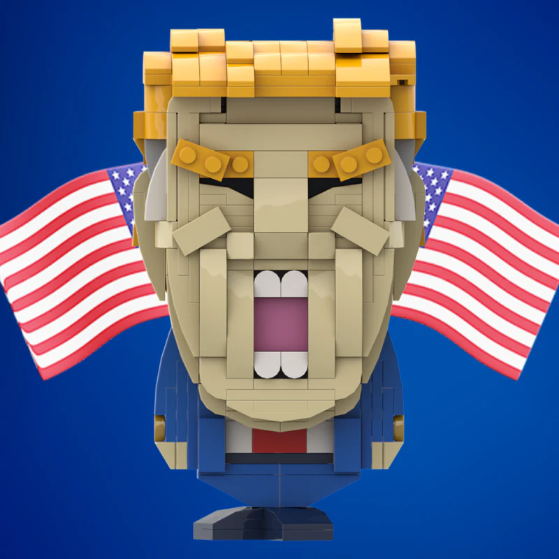 GOBRICKS MOC A1472Y01 Trump front page - YWOBB