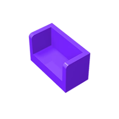 GOBRICKS GDS-1272 Panel 1 x 2 x 1 with Rounded Corners and 2 Sides - YWOBB