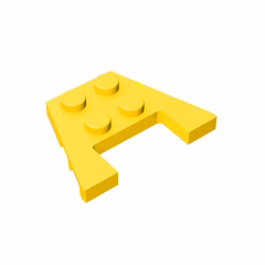 GOBRICKS GDS-725  Plate 3 x 4 with Stud Notches - YWOBB