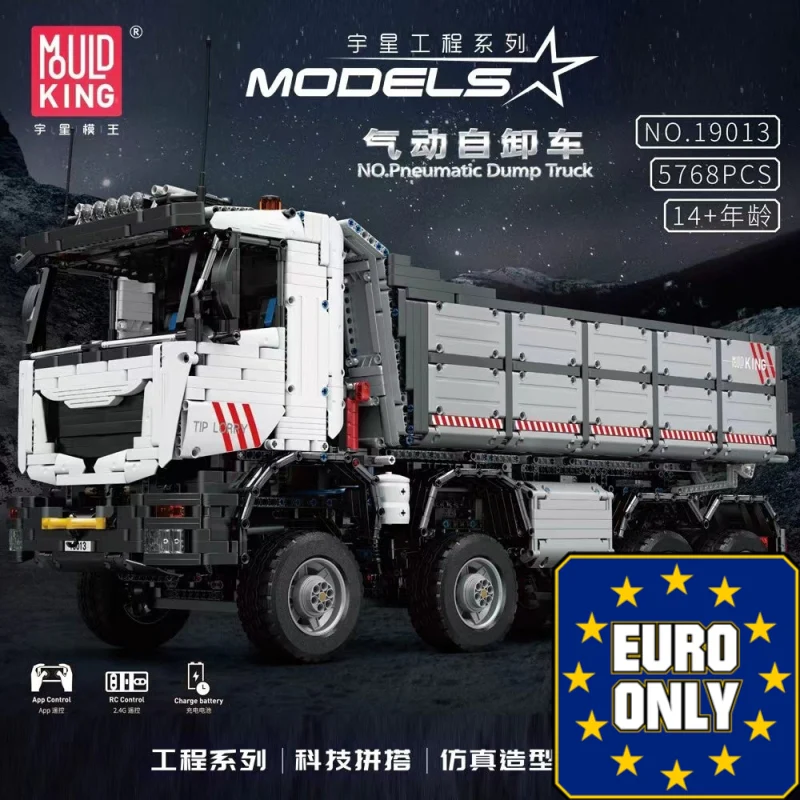Mould King 19013 RC Pneumatic Dump Truck OVP EU Warehouse Version - YWOBB