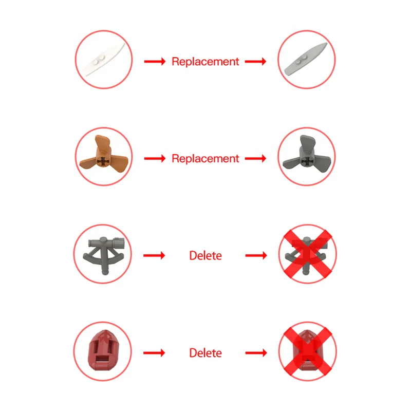 GOBRICKS MOC A1043 Fletcher-class Destroyer - YWOBB