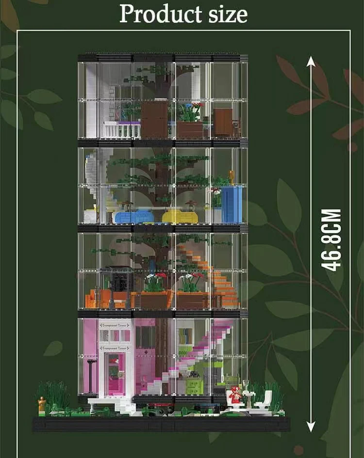 Mould King 16013 Transparent Tower - YWOBB