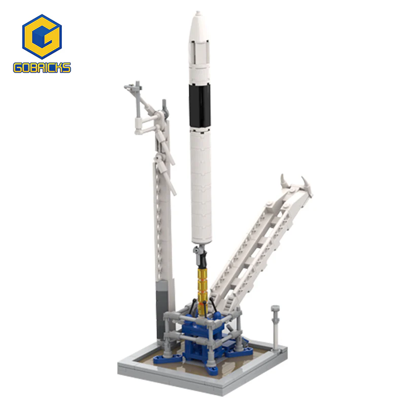 GOBRICKS MOC 89466 SpaceX Falcon 1 & Launch Pad [Saturn V scale] - YWOBB