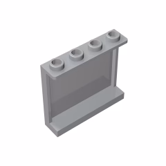 GOBRICKS GDS-751 Panel 1 x 4 x 3 with Side Supports - Hollow Studs - YWOBB