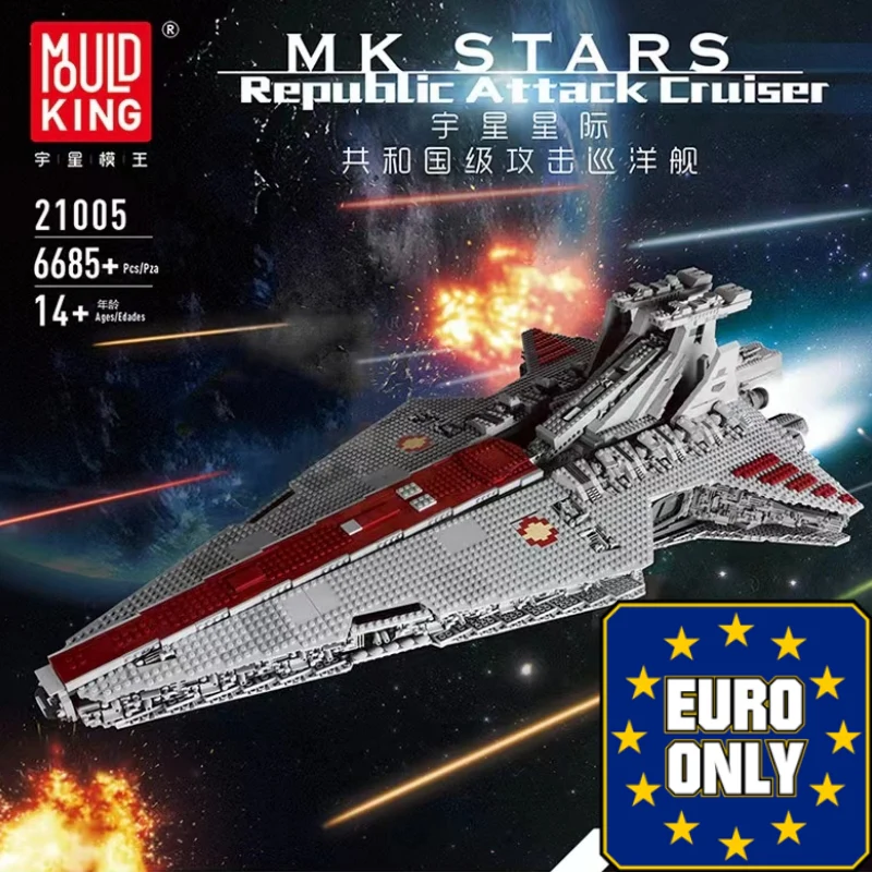 Mould King 21005 Venator Class Republic Attack Cruiser OVP EU Warehouse Version - YWOBB
