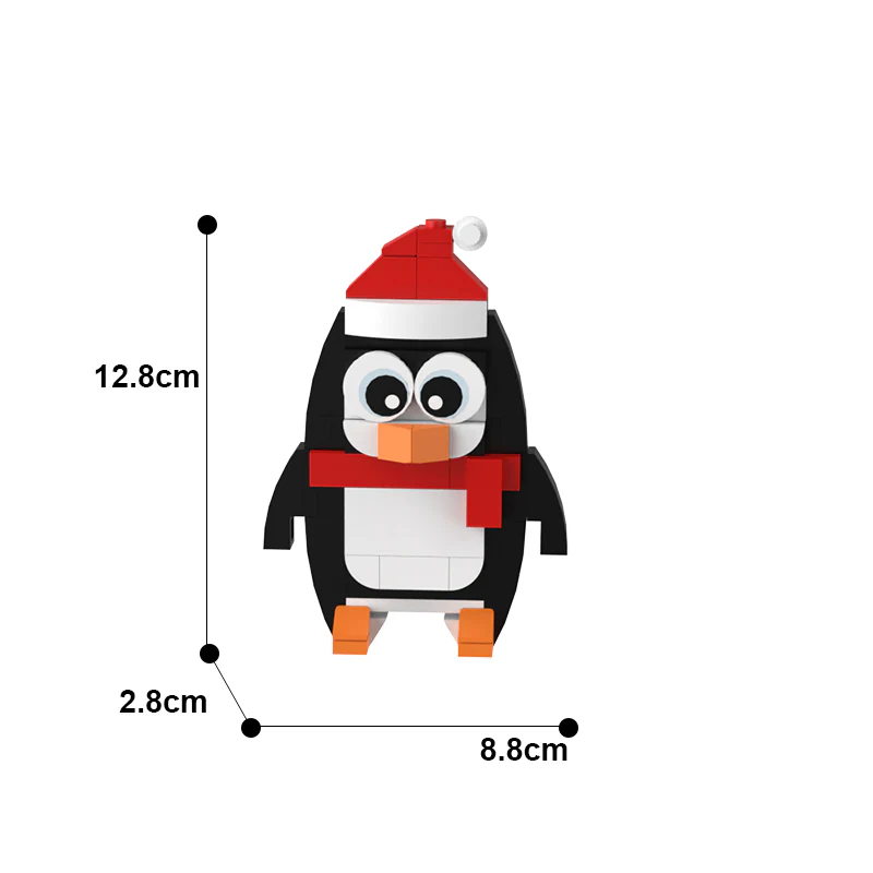 GOBRICKS MOC A0076Y07 Christmas pendant-penguin - YWOBB