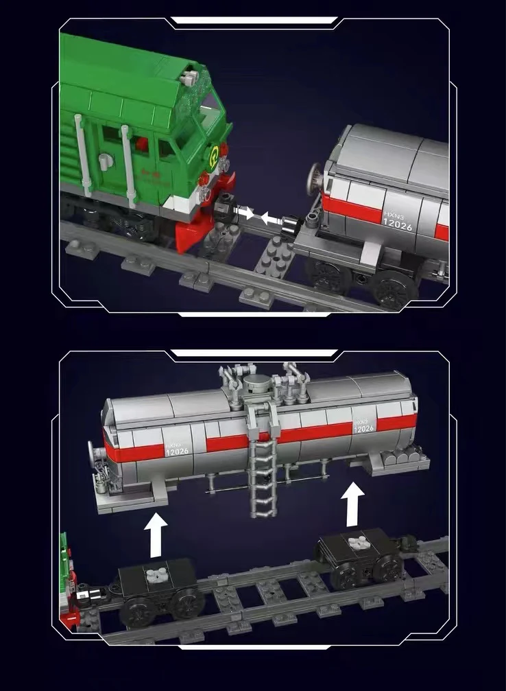 Mould King 12026 HXN 3 Diesel Locomotive - YWOBB