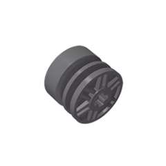 GOBRICKS GDS-1158 Wheel 18mm D. x 14mm with Axle Hole, Fake Bolts and Shallow Spokes - YWOBB