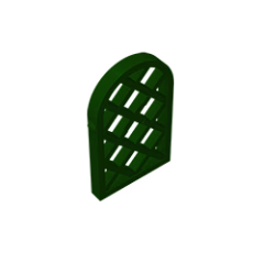 GOBRICKS GDS-989 Pane for Window 1 x 2 x 2 2/3 Lattice Diamond with Rounded Top - YWOBB