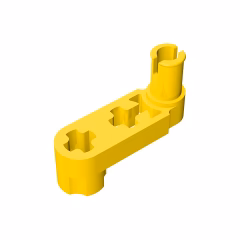 GOBRICKS GDS-966 Modified Crank / Pin 1 x 3 - Axle Holes - YWOBB