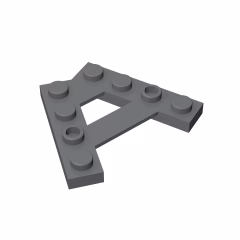 GOBRICKS GDS-727  Plate A-Shape with 2 Rows of 4 Studs - YWOBB