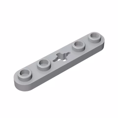 GOBRICKS GDS-900 Plate 1 x 5 with Smooth Ends, 4 Studs and Center Axle Hole - YWOBB