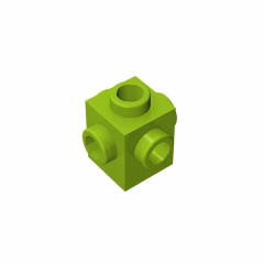 GOBRICKS GDS-650  Modified 1 x 1 with Studs on 4 Sides - YWOBB