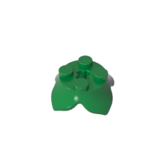 GOBRICKS GDS-2043 Plant Leaves 2 x 2 with 4 Petals and Axle Hole - YWOBB