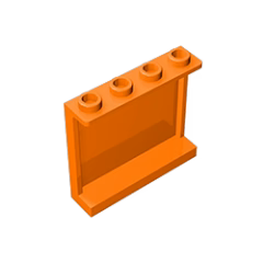 GOBRICKS GDS-751 Panel 1 x 4 x 3 with Side Supports - Hollow Studs - YWOBB