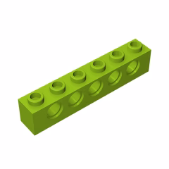 GOBRICKS GDS-626  Brick 1 x 6 with Holes - YWOBB