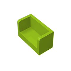 GOBRICKS GDS-1272 Panel 1 x 2 x 1 with Rounded Corners and 2 Sides - YWOBB