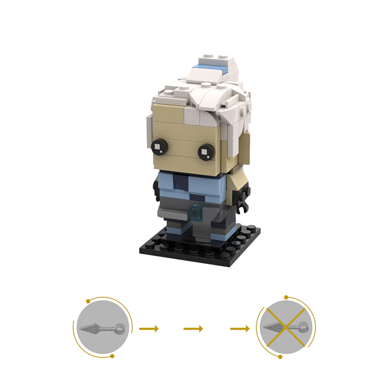 GOBRICKS MOC 131210 VALORANT Jett Brickheadz - YWOBB