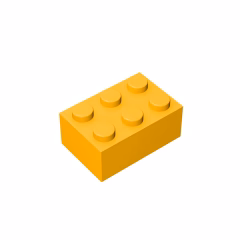 GOBRICKS GDS-541 Brick 2 x 3 - YWOBB