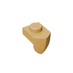 GOBRICKS GDS-869 Modified 1 x 1 with Tooth Vertical - YWOBB