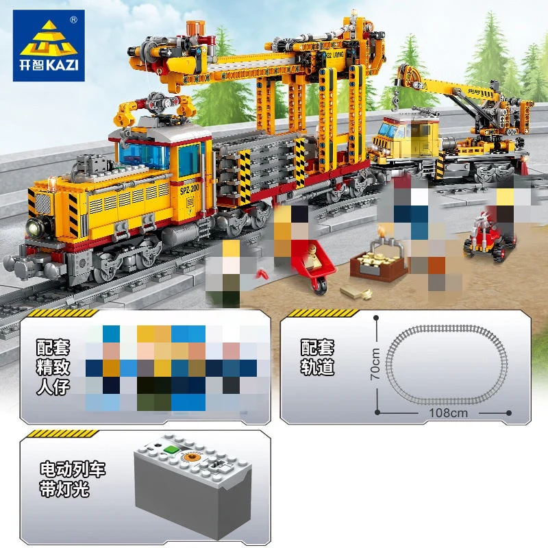 KAZI 98253 Railway Train with light and sound - YWOBB