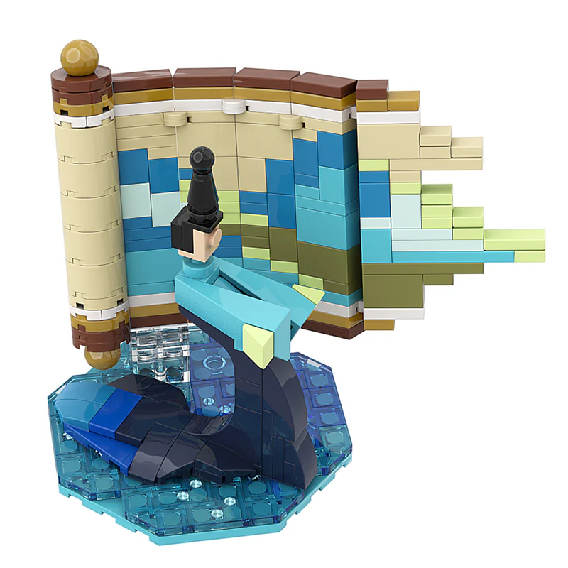 GOBRICKS MOC A0165 Green mountains and rivers - YWOBB