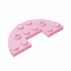 GOBRICKS GDS-705  Round Half 3 x 6 with 1 x 2 Cutout - YWOBB