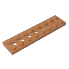 GOBRICKS GDS-699  Plate 2 x 8 with 7 Holes - YWOBB