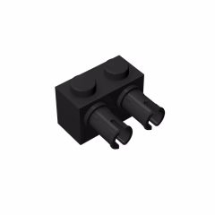 GOBRICKS GDS-957 Brick, Modified 1 x 2 with Pins - YWOBB