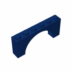 GOBRICKS GDS-678  Arch 1 x 6 x 2 - Medium Thick Top without Reinforced Underside - YWOBB