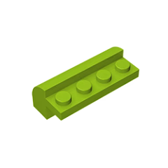 GOBRICKS GDS-712  Curved 2 x 4 x 1 1/3 with 4 Recessed Studs - YWOBB