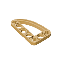 GOBRICKS GDS-970 Liftarm 3 x 5 L-Shape with Quarter Ellipse Thin - YWOBB