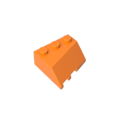 GOBRICKS GDS-90045 Wedge 3 x 3 Sloped Right - YWOBB
