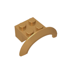 GOBRICKS GDS-1319 Mudguard 4 x 2 1/2 x 1 with Arch Round - YWOBB