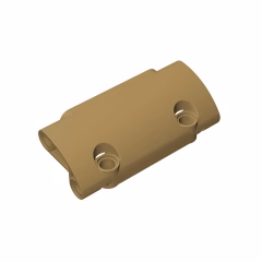 GOBRICKS GDS-1011 Panel Curved 7 x 3 with 2 Pin Holes through Panel Surface - YWOBB