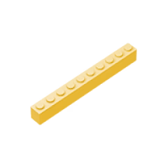 GOBRICKS GDS-537 Brick 1 x 10 - YWOBB