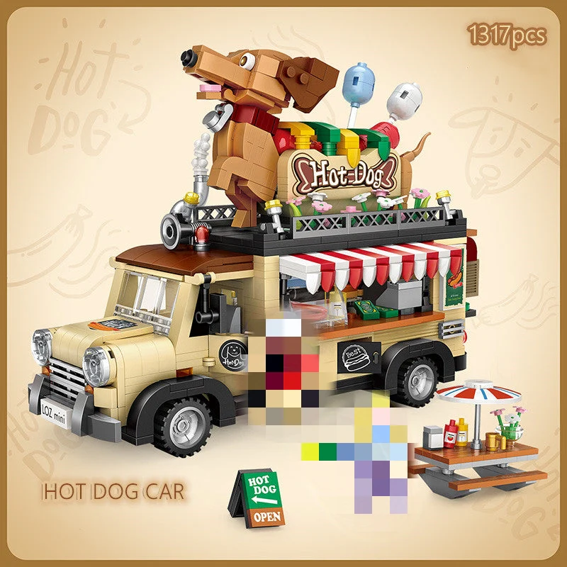 LOZ 1116 Hot Dog Fast Food Car - YWOBB