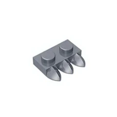 GOBRICKS GDS-871  Modified 1 x 2 with 3 Teeth - YWOBB